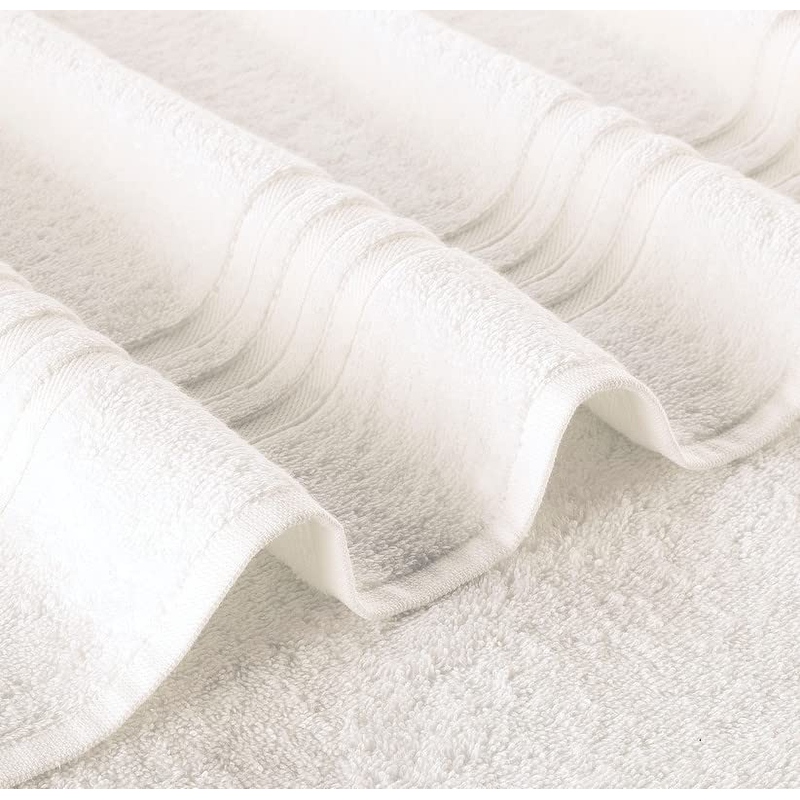 Sea Salt Cream Bath Towels 4 Pack Soft and Absorbent Premium Quality Perfect for Daily Use 100 Cotton Towel 600 GSM